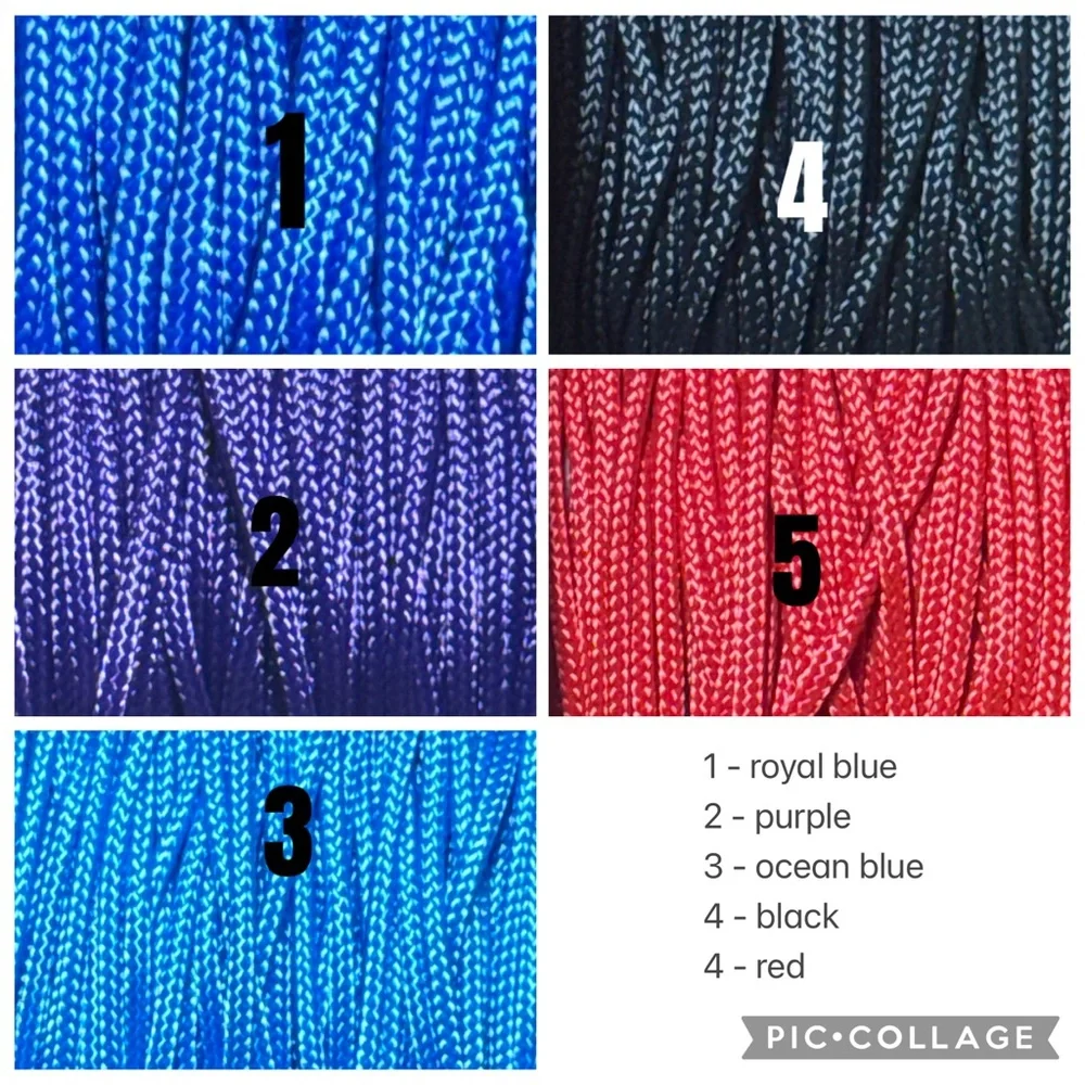 Handmade paracord Dog Collar with stitches hearts